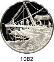 M E D A I L L E N,Schiffsmotive / Schiffsfahrt  Silbermedaille 1978 (925).  Expedition der Royal Society of London nach Tuvalu.  38,5 mm.  20 g.