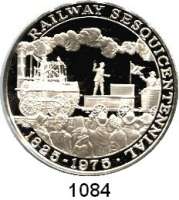 M E D A I L L E N,Eisenbahn  Silbermedaille 1975 (925).  150 Jahre Erster Dampfbetriebener Personenzug.  38,5 mm.  20,24 g.
