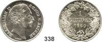 Deutsche Münzen und Medaillen,Bayern Maximilian II. 1848 - 1864 1 Gulden 1860.  AKS 151.  Jg. 82.