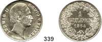 Deutsche Münzen und Medaillen,Bayern Ludwig II. 1864 - 1886 1 Gulden 1864.  AKS 177.  Jg. 100.