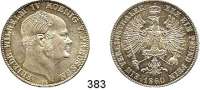Deutsche Münzen und Medaillen,Preußen, Königreich Friedrich Wilhelm IV. 1840 - 1861 Vereinstaler 1860 A.  Kahnt 379.  Old. 316.  AKS 78.  Jg. 84.  Thun 262.  Dav. 775.