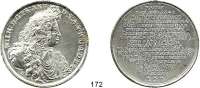 Deutsche Münzen und Medaillen,Anhalt - Bernburg - Harzgerode Wilhelm 1670 - 1709 Zinnmedaille 1709.  Auf seinen Tod.  Brustbild n. r. / 17 Textzeilen.  51,8 mm.  43,55 g.  Mann 845 a.