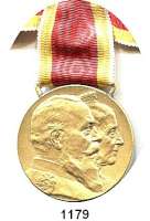 Orden, Ehrenzeichen, Militaria, Zeitgeschichte,Deutschland Baden Friedrich-Luisen-Medaille.  Bronze vergoldet.  An Originalband.