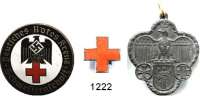 Orden, Ehrenzeichen, Militaria, Zeitgeschichte,Zeitgeschichte  -  Militaria  Brosche der Schwesternschaft des Roten Kreuzes. Rückseitig : 
