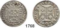 AUSLÄNDISCHE MÜNZEN,Portugal Johann V. 1706 - 1750 200 Reis o.J.  KM 181.