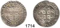 AUSLÄNDISCHE MÜNZEN,Italien Savoyen Emanuele Filiberto 1553 - 1580.  4 Grossi 1556.  5,2 g.