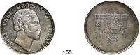 Deutsche Münzen und Medaillen,Anhalt - Bernburg Alexander Karl 1834 - 1863 Silbermedaille 1845.  Auf die Tierschau zu Dessau.  Kopf des Herzogs n. r. / Vier Textzeilen.  41,58 mm.  38,10 g.  Mann 796(Bronze).