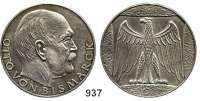 M E D A I L L E N,Personen Bismarck, Fürst Otto von Moderne Silbermedaille o.J. (Holl/ 1000).  Kopf n. r. / Reichsadler.  40,2 mm.  25,43 g.