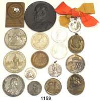 M E D A I L L E N,L O T S     L O T S     L O T S  LOT. von 17 Medaillen (2x Silber sonst unedle Metalle).  24,6 bis 66 mm Ø