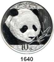 AUSLÄNDISCHE MÜNZEN,China Volksrepublik seit 1949 10 Yuan 2018.  Großer Pandakopf..