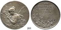 Deutsche Münzen und Medaillen,Anhalt  Dessau, Versilberte Medaille o.J.  Anhaltischer Gartenbauverein zu Dessau.  50,9 mm.  53,53 g.