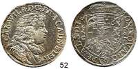 Deutsche Münzen und Medaillen,Anhalt - Zerbst Karl Wilhelm 1667 - 1718 2/3 Taler 1676 C-P, Zerbst.  18,81 g.  Mann 250.  Dav. 202.