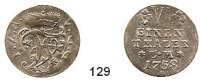 Deutsche Münzen und Medaillen,Anhalt - Bernburg Viktor Friedrich 1721 - 1765 1/6 Taler 1758.  3,70 g.  Mann 630 d.