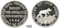 Deutsche Münzen und Medaillen,Anhalt - Bernburg Alexander Karl 1834 - 1863 Ausbeutetaler 1855 A.  Kahnt 4.  AKS 16.  Jg. 66.  Thun 3.  Dav. 504.