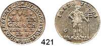 Deutsche Münzen und Medaillen,Braunschweig - Wolfenbüttel August Wilhelm 1714 - 1731 6 Mariengroschen 1723 EPH, Zellerfeld.  3,16 g.  Welter 2396.  Schön 110.