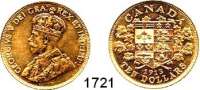AUSLÄNDISCHE MÜNZEN,Kanada Georg V. 1910 - 1936 10 Dollars 1913.  (15,05g fein).  Schön 26.  KM 27.  Fb. 3.  GOLD.
