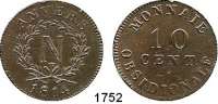 AUSLÄNDISCHE MÜNZEN,Niederlande Antwerpen 10 Centimes 1814 W.  (Kupfer, monnaie obsidionale). 27,1 g.  Kahnt/Schön 2.  KM 5.4.