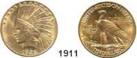 AUSLÄNDISCHE MÜNZEN,U S A  10 Dollars 1926 (15.04g fein).  Schön 141.4.  KM 130.  Fb. 166.  GOLD.