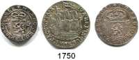 AUSLÄNDISCHE MÜNZEN,Niederländisch Ost-Indien  1/8 Gulden 1802; 1/4 Gulden 1802 und Niederlande/Zeeland, 6 Stüber 1769 