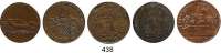 Deutsche Münzen und Medaillen,Harz  LOT. von 5 Münzmeisterpfennigen (Kupfer, 25/27,4 mm).  Heinrich Christian Bonhorst, Johann Benjamin Hecht, Johann Anton Pfeffer(2) und Johann Wilhelm Schlemm.