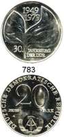 Deutsche Demokratische Republik,  20 Mark 1979  30. Jahrestag der DDR.  Motivprobe - 