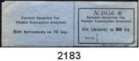 P A P I E R G E L D,AUSLÄNDISCHES  PAPIERGELD Polen Notgeld.  Plonsk.  Tow. Kredytowe.  Bilet (vollständig) zu 10, 15, 20 und 50 Kopeken o.D.(1914).  LOT. 4 Bilets mit Abrisstück.