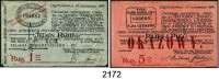 P A P I E R G E L D,AUSLÄNDISCHES  PAPIERGELD Polen Notgeld.  Czestochowa.  Magistrat.  1(4), 5(3) und 10(2) Kopeken 1916.  Czest. Tow. Poz. Oszcz.  5, 10(2) und 50 Kopeken o.D.  Ryski Bank Handlowy.  50 Kopeken, 1, 3 und 5 Rubel 1914.  Mit Rotaufdruck OKAZOWY.  1 Rubel ausgegeben 1914.  LOT. 18 Scheine.