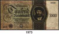 P A P I E R G E L D,R E I C H S B A N K  1000 Reichsmark 11.10.1924.  Q/A.  Mit Perforation 