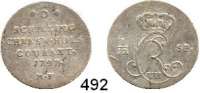 Deutsche Münzen und Medaillen,Schleswig - Holstein, königliche Linie Christian VII. 1766 - 1808 5 Schilling (1/12 Speziestaler) 1797.  4,03 g.  Jg. 6 a.  Sieg 41.  Hede 43.