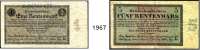 P A P I E R G E L D,R E N T E N B A N K  1 und 5 Rentenmark 1.11.1923.  Beigegeben 2 Rentenmark 30.1.1937(2).  Ros. DEU-199 a, 201 b, 223 b(2).  LOT. 4 Scheine.