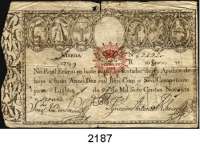 P A P I E R G E L D,AUSLÄNDISCHES  PAPIERGELD Portugal 10.000 Reis 1826 (auf 10.000 Reis 1799).  Pick 28 Aa.