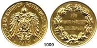M E D A I L L E N,Städte Berlin Vergoldete Bronzemedaille 1905 (A. Werner & Söhne, Berlin).  Deutscher Schinken-Wettbewerb Berlin.  Gekrönter Reichsadler. / 