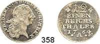 Deutsche Münzen und Medaillen,Preußen, Königreich Friedrich II. der Große 1740 - 1786 1/12 Taler 1764 A, Berlin.  3,83 g.  Kluge 161.1.  v.S. 638.  Olding 82.