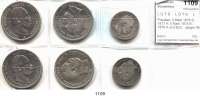 R E I C H S M Ü N Z E N,L O T S     L O T S     L O T S  Preußen, 2 Mark 1876 B; 1877 A; 5 Mark 1875 B; 1876 A und B(2).  Jaeger 96 und 97.  LOT. 6 Stück.