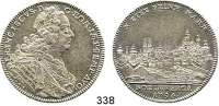 Deutsche Münzen und Medaillen,Nürnberg, Stadt Franz I. 1745 - 1765 Taler 1754 C. G. L.  27,95 g.  Kellner 337(277).   Dav. 2484.