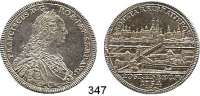 Deutsche Münzen und Medaillen,Regensburg, Stadt Franz I. 1745 - 1765 1/2 Taler 1754 Oexlein.  14 g.  Beckenb. 7201.  Schön 96.