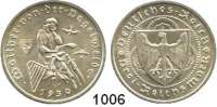 R E I C H S M Ü N Z E N,Weimarer Republik  3 Reichsmark 1930 A.  Jaeger 344.  Vogelweide.