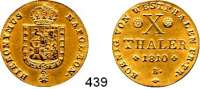 Deutsche Münzen und Medaillen,Westfalen Hieronymus Napoleon 1807 - 1813 10 Taler 1810 B.  13,23 g.  AKS 1.  Jg. 24.  Fb. 3511.  GOLD.