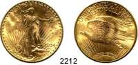 AUSLÄNDISCHE MÜNZEN,U S A  20 Dollars 1924.  (30,09g fein).  Schön 143.  KM 131  Fb. 185.  GOLD.