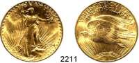 AUSLÄNDISCHE MÜNZEN,U S A  20 Dollars 1924.  (30,09g fein).  Schön 143.  KM 131  Fb. 185.  GOLD.