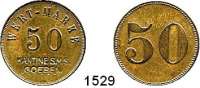 Notmünzen; Marken und Zeichen,0 Marken der K R I E G S F L O T T E Kantine S.M.S. Goeben (gepunzt).  Messingmarke o.J.  50 Pfennig.  26 mm.  Menzel 34052.?