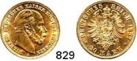 R E I C H S M Ü N Z E N,Preussen, Königreich Wilhelm I. 1861 - 1888 20 Mark 1887 A.  Jaeger 246.