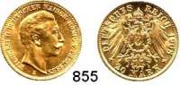 R E I C H S M Ü N Z E N,Preussen, Königreich Wilhelm II. 1888 - 1918 20 Mark 1908 A.  Jaeger 252.