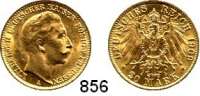 R E I C H S M Ü N Z E N,Preussen, Königreich Wilhelm II. 1888 - 1918 20 Mark 1909 A.  Jaeger 252.