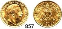 R E I C H S M Ü N Z E N,Preussen, Königreich Wilhelm II. 1888 - 1918 20 Mark 1910 A.  Jaeger 252.