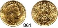 R E I C H S M Ü N Z E N,Preussen, Königreich Wilhelm II. 1888 - 1918 20 Mark 1912 J.  Jaeger 252.