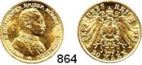 R E I C H S M Ü N Z E N,Preussen, Königreich Wilhelm II. 1888 - 1918 20 Mark 1913.  Jaeger 253.  Uniform.