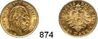 R E I C H S M Ü N Z E N,Württemberg, Königreich Karl 1864 - 1891 10 Mark 1876.  Jaeger 292.