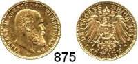 R E I C H S M Ü N Z E N,Württemberg, Königreich Wilhelm II. 1891 - 1918 10 Mark 1898.  Jaeger 295.