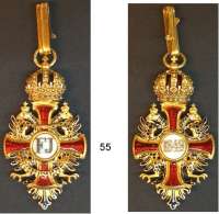 Österreich - Ungarn,Habsburg - Lothringen Franz Josef I. 1848 - 1916 Franz-Joseph-Orden.  Kommandeurskreuz.  Gold (750).  24,1 g.  Punze 